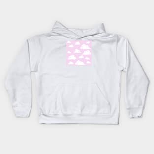 Pastel pink cloud print Kids Hoodie